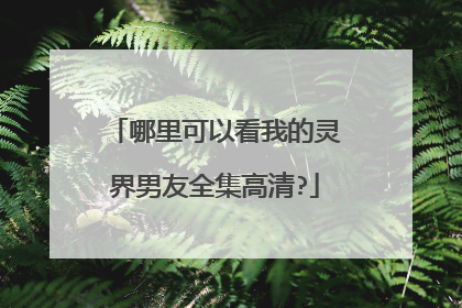 哪里可以看我的灵界男友全集高清?