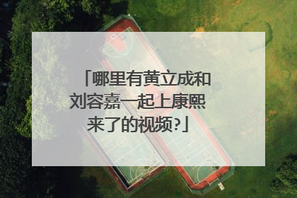 哪里有黄立成和刘容嘉一起上康熙来了的视频?