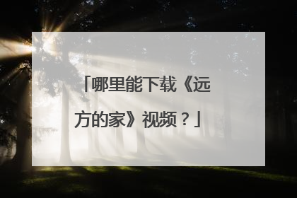 哪里能下载《远方的家》视频?