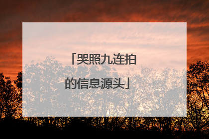 哭照九连拍的信息源头