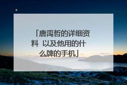 唐禹哲的详细资料 以及他用的什么牌的手机
