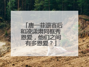 唐一菲退赛后和凌潇肃同框秀恩爱，他们之间有多恩爱？