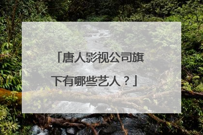 唐人影视公司旗下有哪些艺人？
