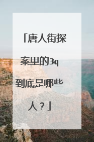 唐人街探案里的3q到底是哪些人？