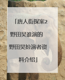 唐人街探案2野田昊谁演的 野田昊扮演者资料介绍