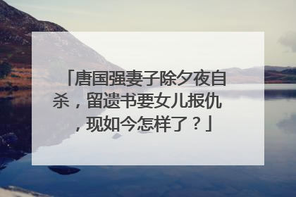 唐国强妻子除夕夜自杀,留遗书要女儿报仇,现如今怎样了?