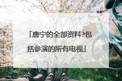 唐宁的全部资料?包括参演的所有电视