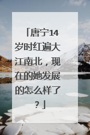 唐宁14岁时红遍大江南北，现在的她发展的怎么样了？