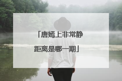 唐嫣上非常静距离是哪一期