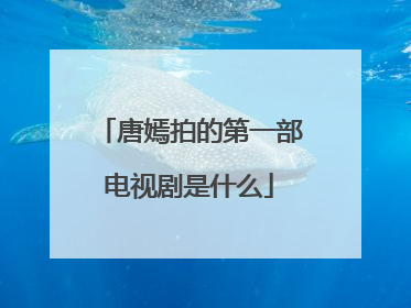 唐嫣拍的第一部电视剧是什么