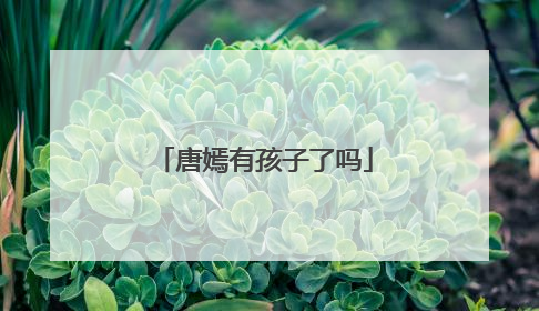 唐嫣有孩子了吗