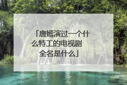 唐嫣演过一个什么特工的电视剧 全名是什么