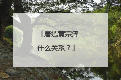 唐嫣黄宗泽什么关系?