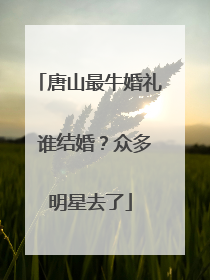 唐山最牛婚礼 谁结婚?众多明星去了
