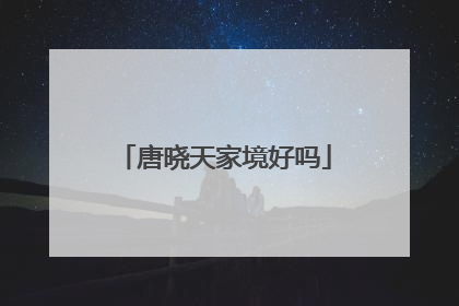 唐晓天家境好吗