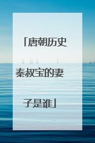 唐朝历史秦叔宝的妻子是谁