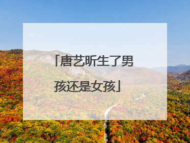 唐艺昕生了男孩还是女孩