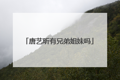 唐艺昕有兄弟姐妹吗