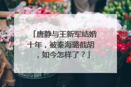 唐静与王新军结婚十年,被秦海璐截胡,如今怎样了?