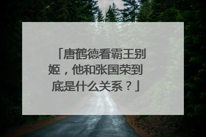 唐鹤德看霸王别姬,他和张国荣到底是什么关系?