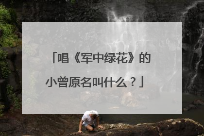 唱《军中绿花》的小曾原名叫什么?