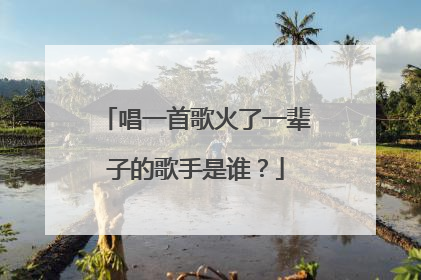 唱一首歌火了一辈子的歌手是谁?