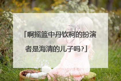 啊摇篮中丹钦柯的扮演者是海清的儿子吗?