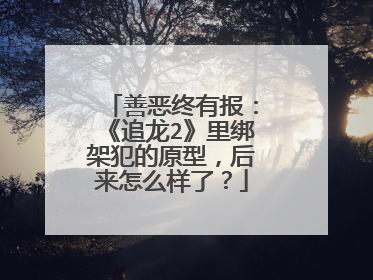 善恶终有报：《追龙2》里绑架犯的原型，后来怎么样了？