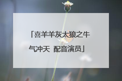 喜羊羊灰太狼之牛气冲天 配音演员