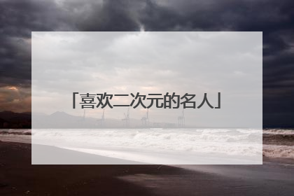 喜欢二次元的名人