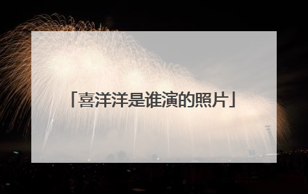 喜洋洋是谁演的照片