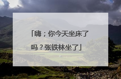 嗨；你今天坐床了吗？张铁林坐了