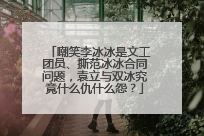 嘲笑李冰冰是文工团员、撕范冰冰合同问题，袁立与双冰究竟什么仇什么怨？