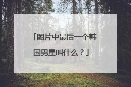 图片中最后一个韩国男星叫什么?