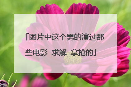 图片中这个男的演过那些电影 求解 拿抢的