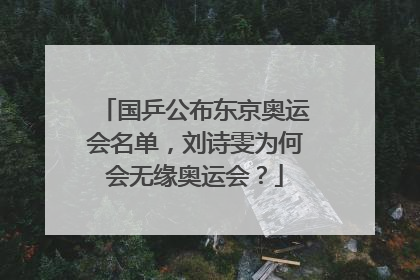 国乒公布东京奥运会名单,刘诗雯为何会无缘奥运会?