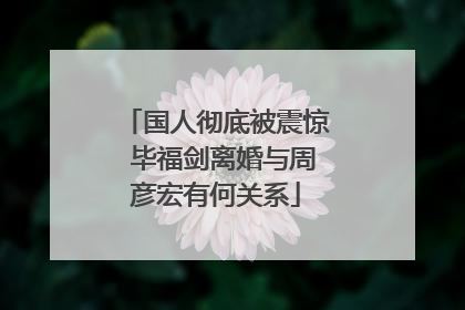 国人彻底被震惊 毕福剑离婚与周彦宏有何关系