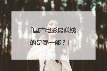 国产电影最赚钱的是哪一部？