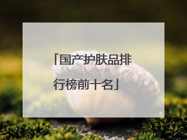 国产护肤品排行榜前十名