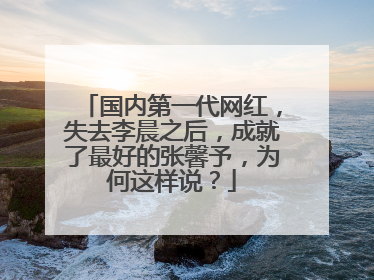 国内第一代网红,失去李晨之后,成就了最好的张馨予,为何这样说?