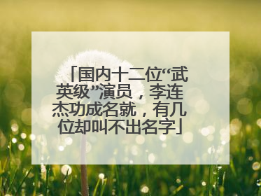 国内十二位“武英级”演员，李连杰功成名就，有几位却叫不出名字
