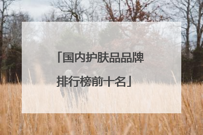 国内护肤品品牌排行榜前十名