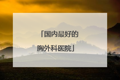 国内最好的胸外科医院