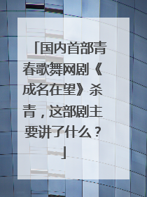 国内首部青春歌舞网剧《成名在望》杀青，这部剧主要讲了什么？