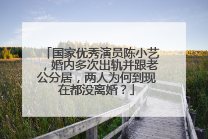 国家优秀演员陈小艺，婚内多次出轨并跟老公分居，两人为何到现在都没离婚？