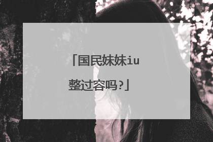 国民妹妹iu整过容吗?
