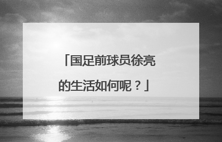 国足前球员徐亮的生活如何呢?