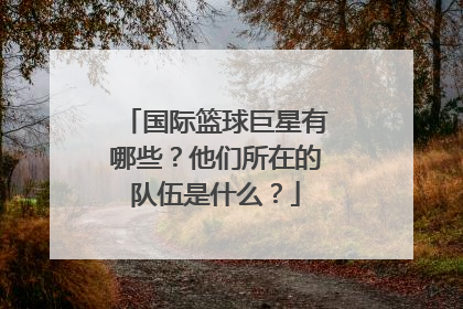 国际篮球巨星有哪些？他们所在的队伍是什么？