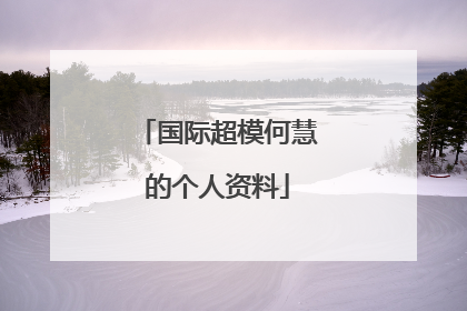 国际超模何慧的个人资料