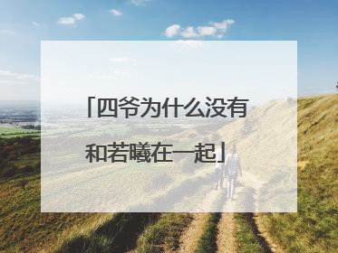 四爷为什么没有和若曦在一起